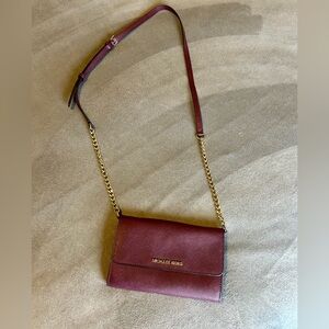 Michael Kors Burgundy Crossbody Bag